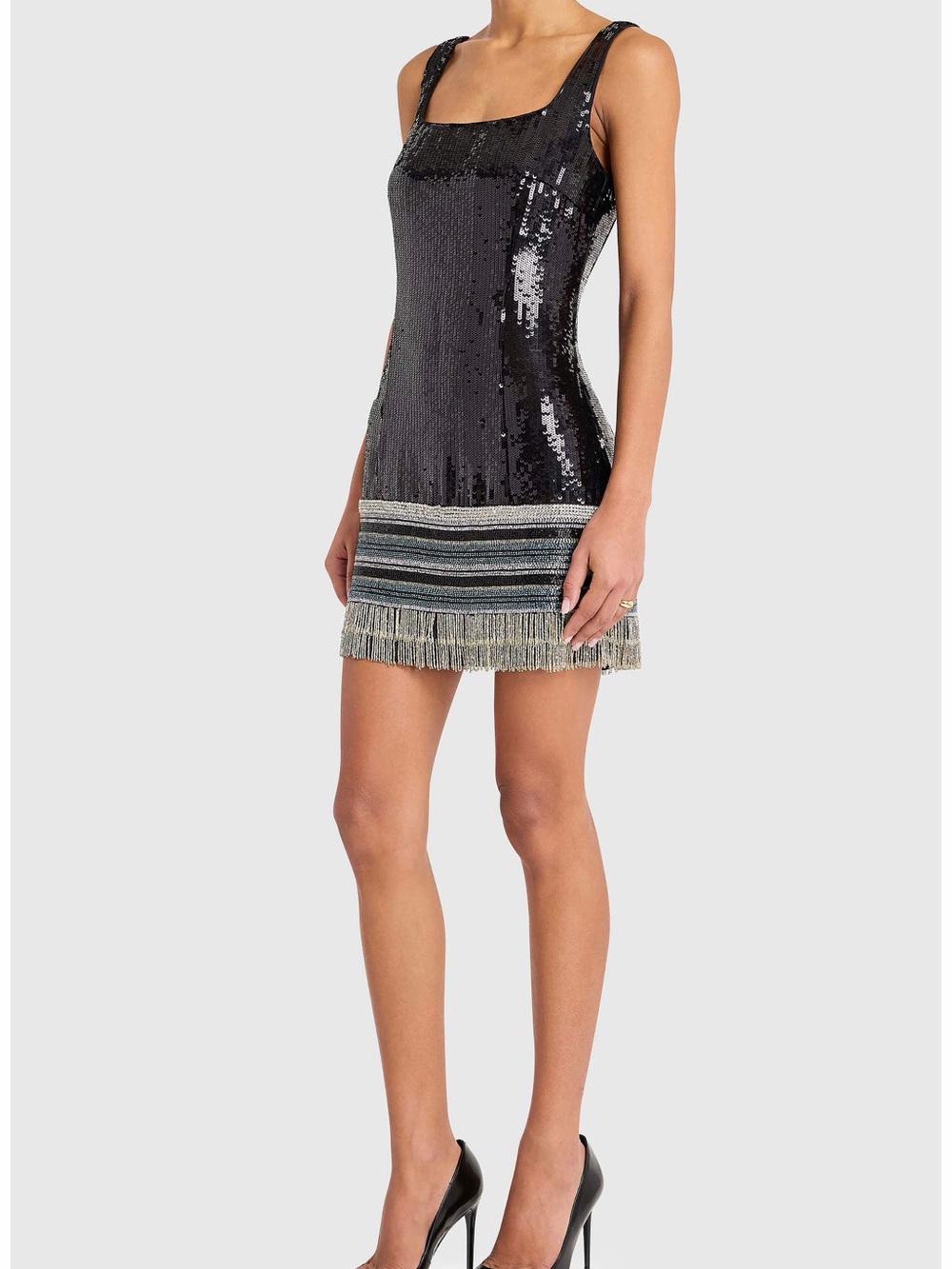 Amanda Uprichard AugustineSequin Fringe Mini Dress NWT Size L